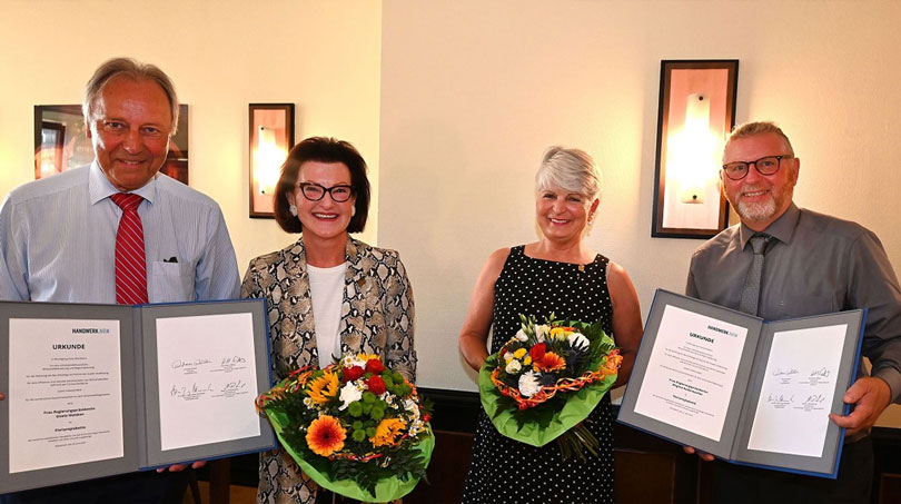Hans-Joachim Hering, Gisela Walsken, Birgitta Radermacher und Karl-Heinz Ißling (v. l.)